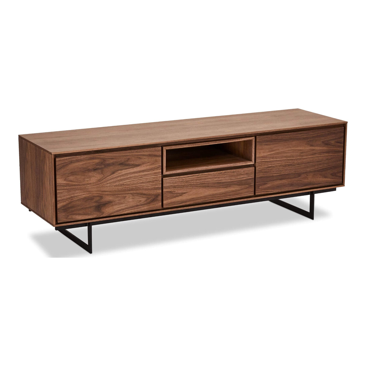 TV-Board Otoya Walnuss - 160 cm mit Soft-Close, offenem Fach & Stauraum
