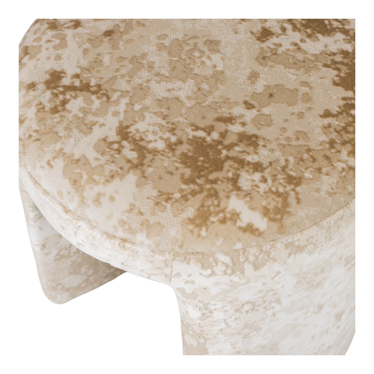 Polsterhocker Charlie - Strukturstoff Beige