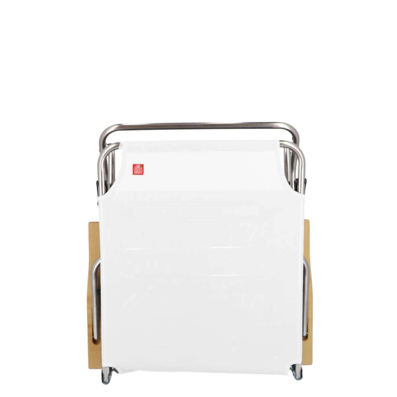 Dreibeinliege Amigo 40+ aus Aluminium mit Armlehne, Weiß