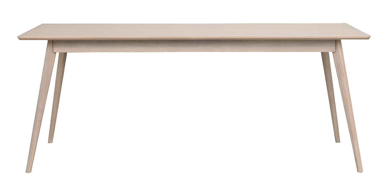 Esstisch Yumi Rechteckig 190x90cm, MDF Eiche weiß pigmentiert