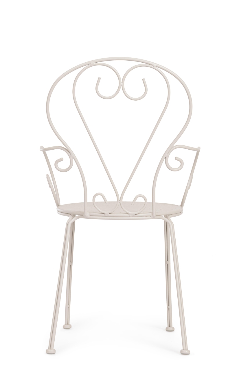 Gartenstuhl Etienne aus Metall, Griz