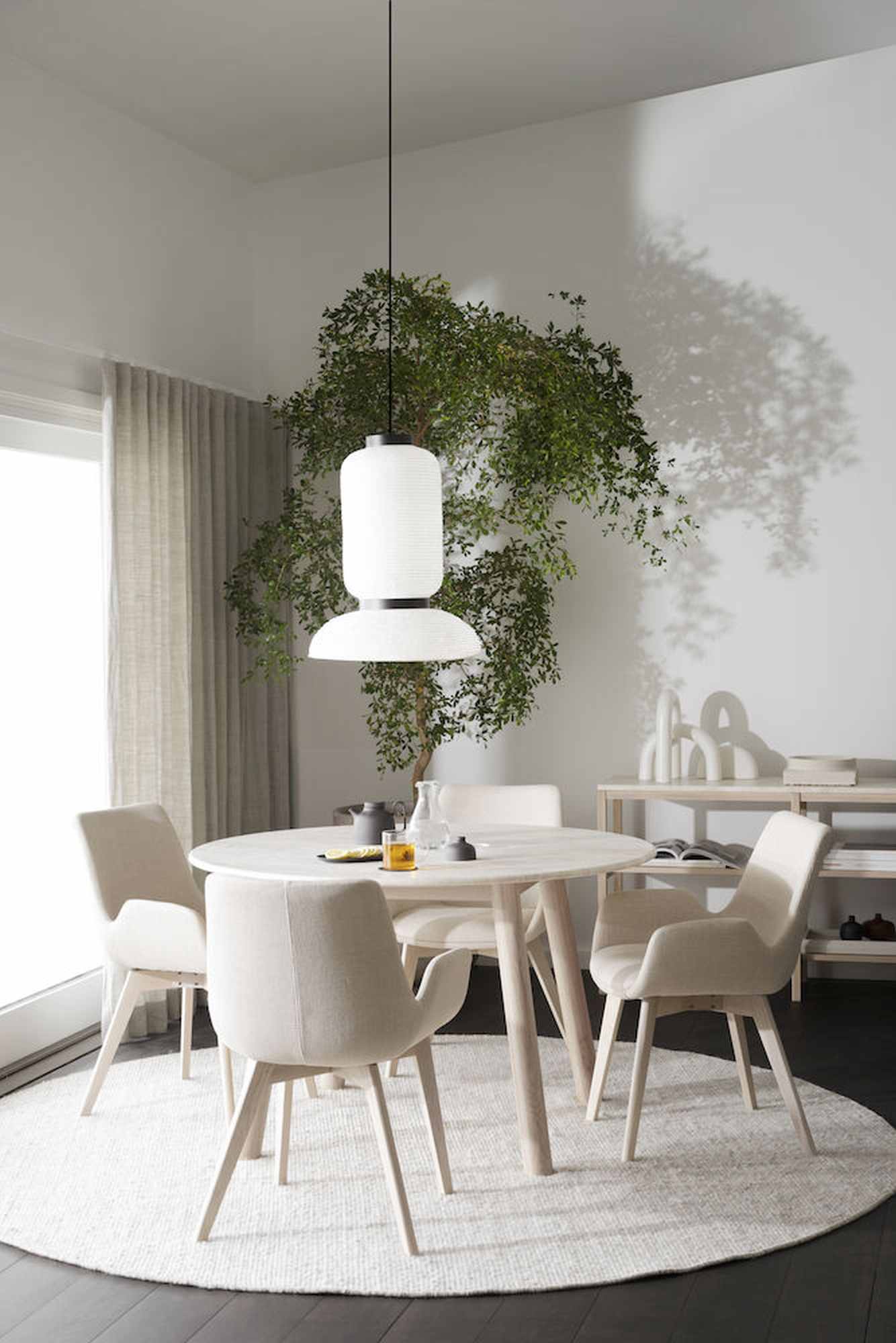 Konsole Orwel 140x40x75cm, Traventin / Eiche Whitewash passt perfekt in stilvolle Wohnräume.