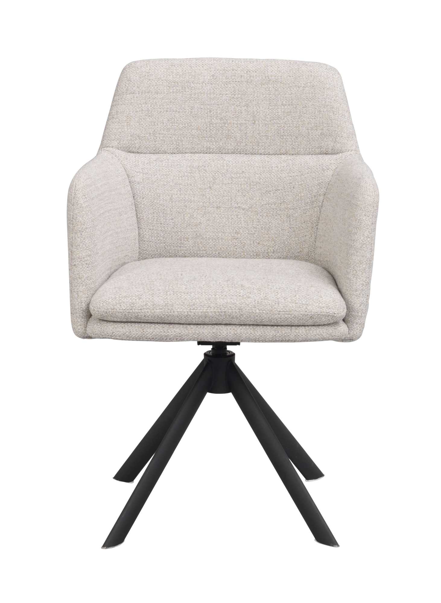 Stuhl Gladstone 2er Set mit Armlehnen, drehbar, Hellbeige – modernes Design trifft Komfort.