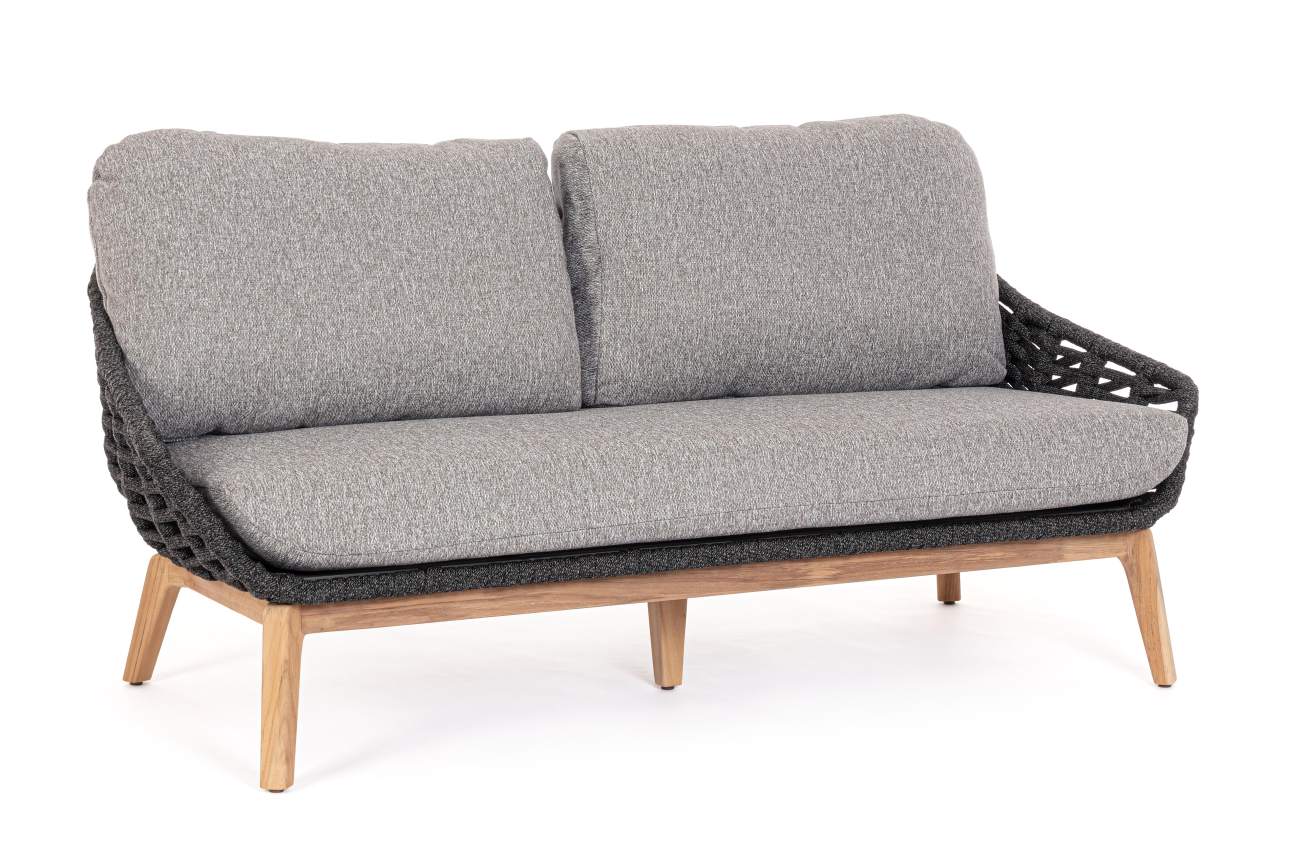 Gartensofa Tamires aus Teakholz, Anthrazit Gartensofa Tamires aus Teakholz, Anthrazit