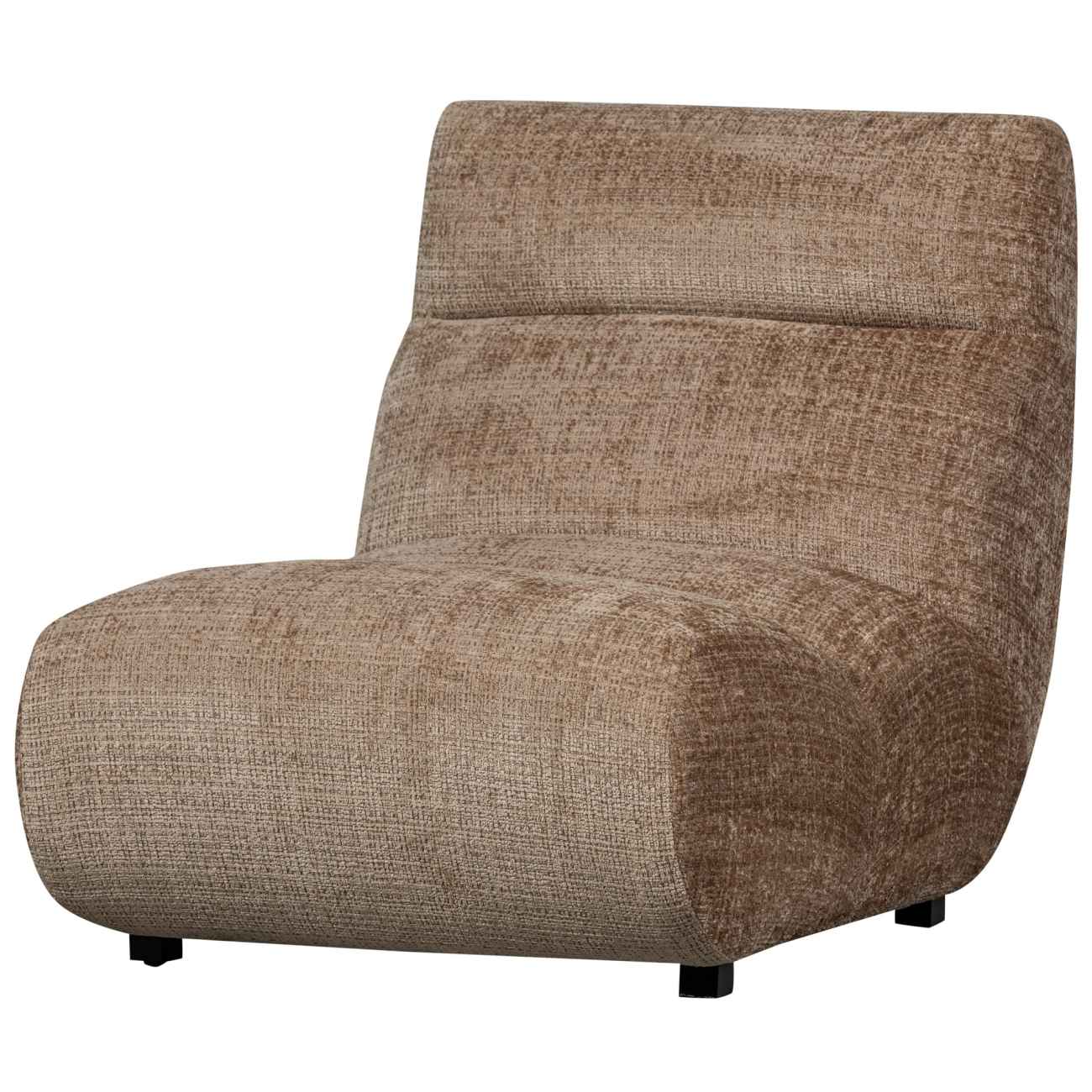 Sessel Observe aus Chenille-Stoff, Braun Sessel Observe aus Chenille-Stoff, Braun