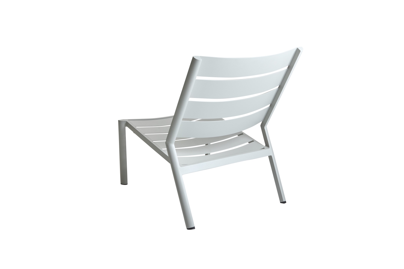 Gartensessel Delia aus Aluminium, Hellgrau