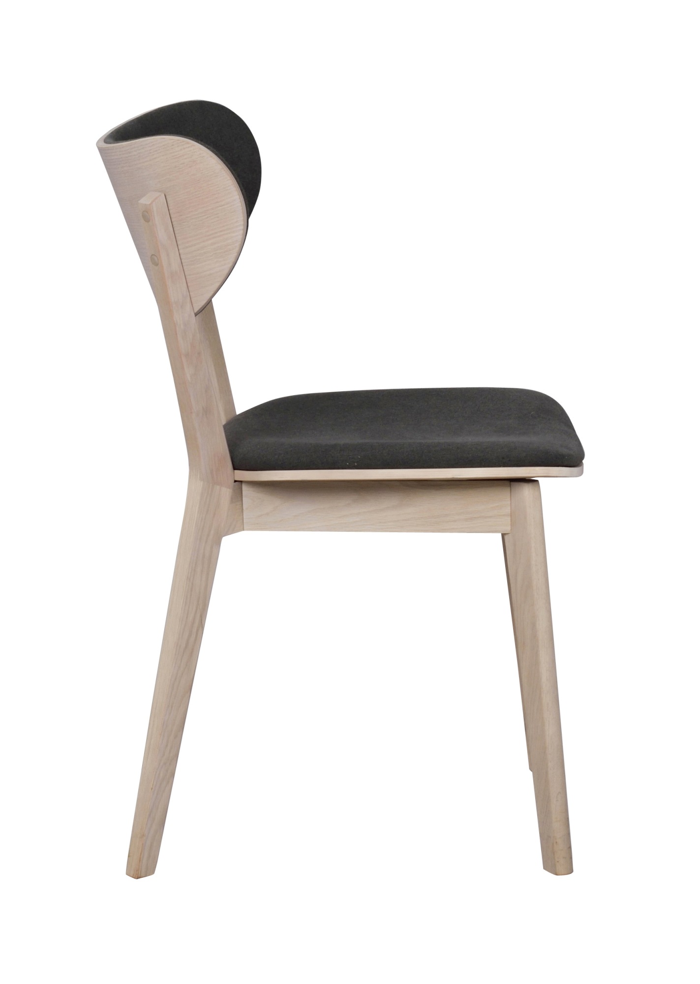 Stuhl Kato 2er Set, Whitewash / Dunkelgrau passt perfekt in stilvolle Wohnräume.