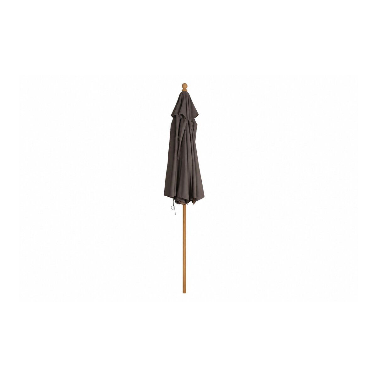 Sonnenschirm Reggio aus Buchenholz und Polyester, modern skandinavisch, Taupe, Ø 300 cm