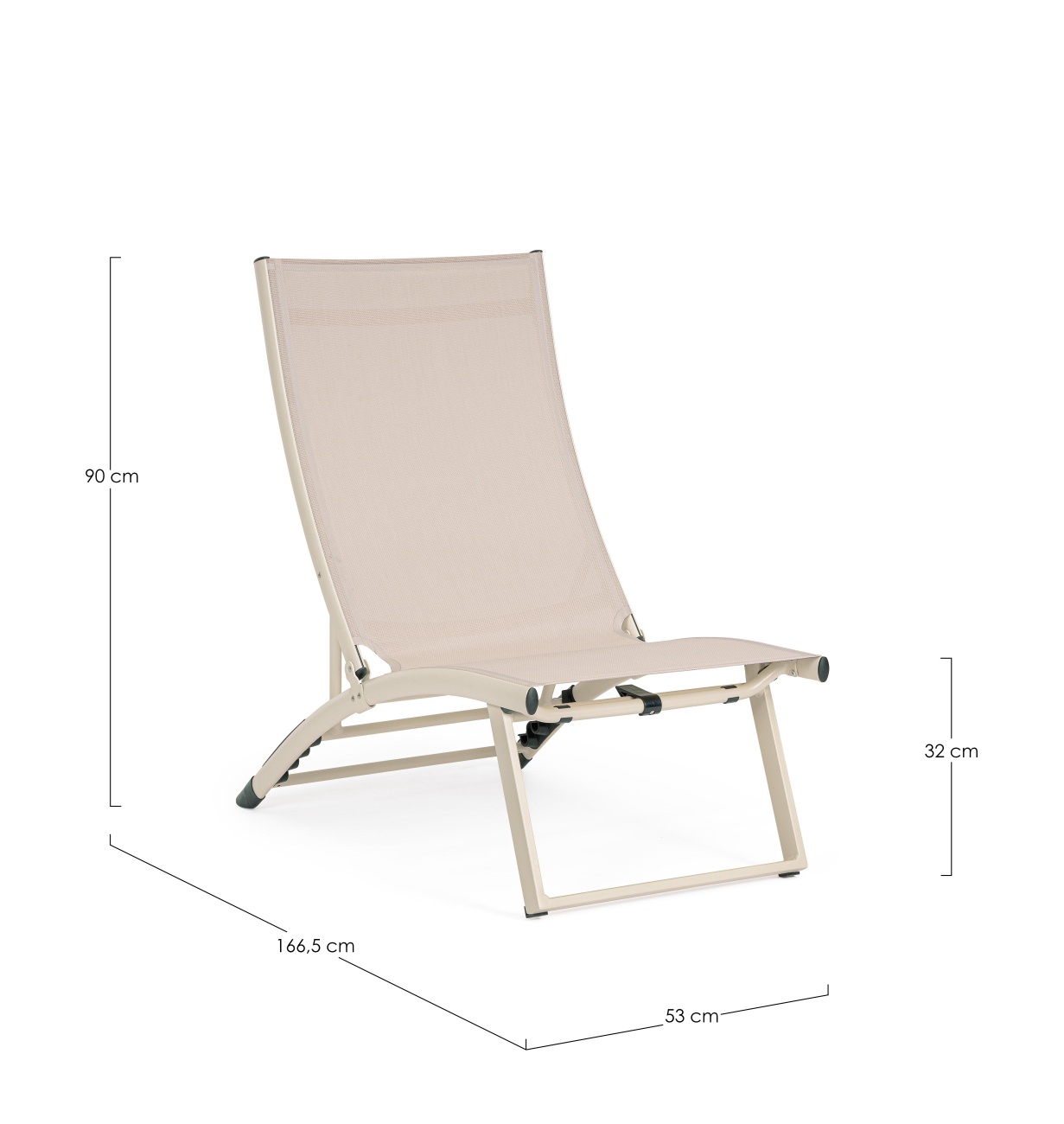 Loungesessel Taylor aus Aluminium, Whisper