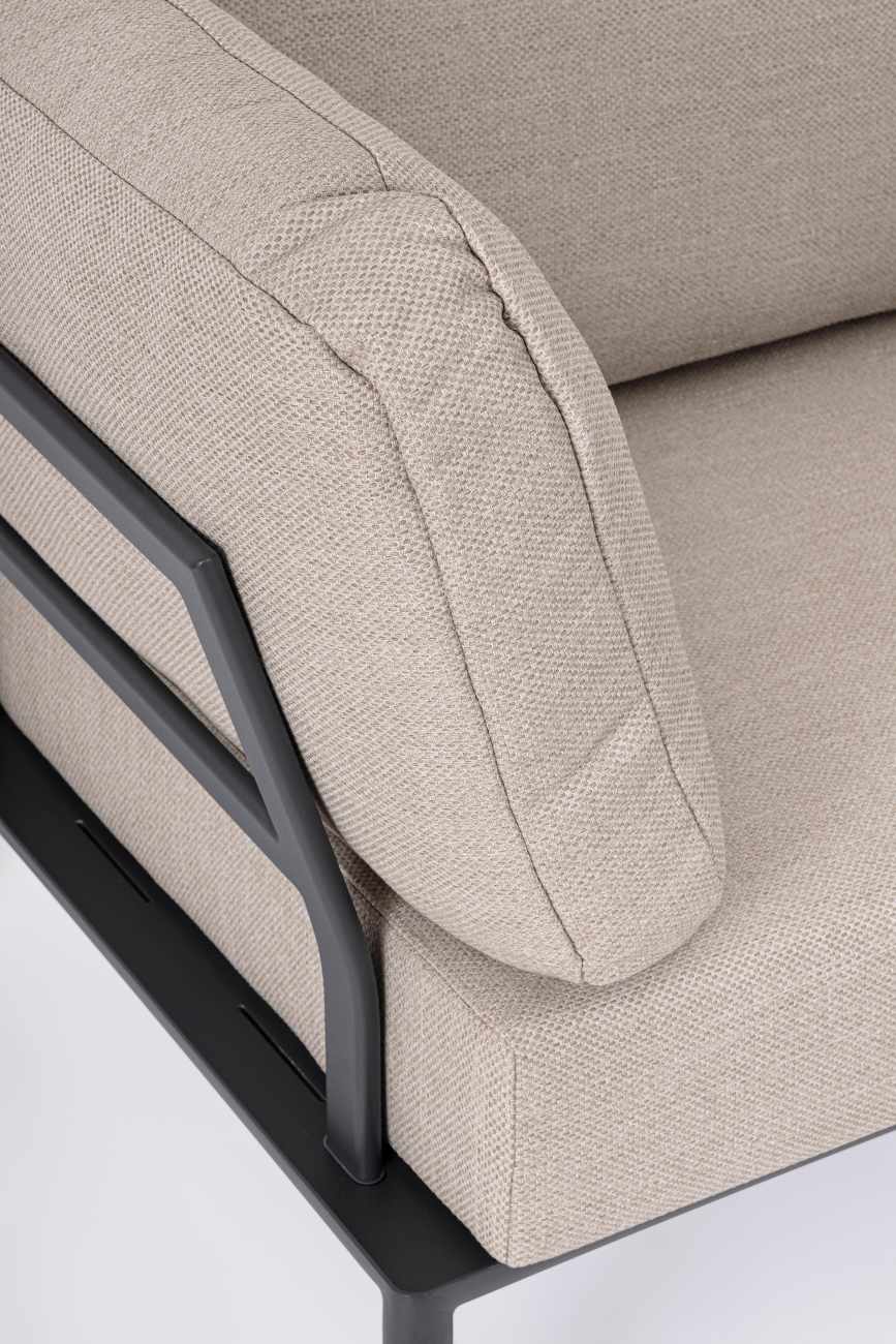 Gartenmodulsofa Gerald aus Aluminium Eck-Element, Anthrazit