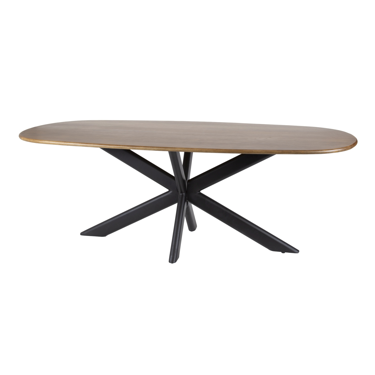 Ovaler Esstisch Camin - Mangoholz massiv Braun, 215 x 105 cm