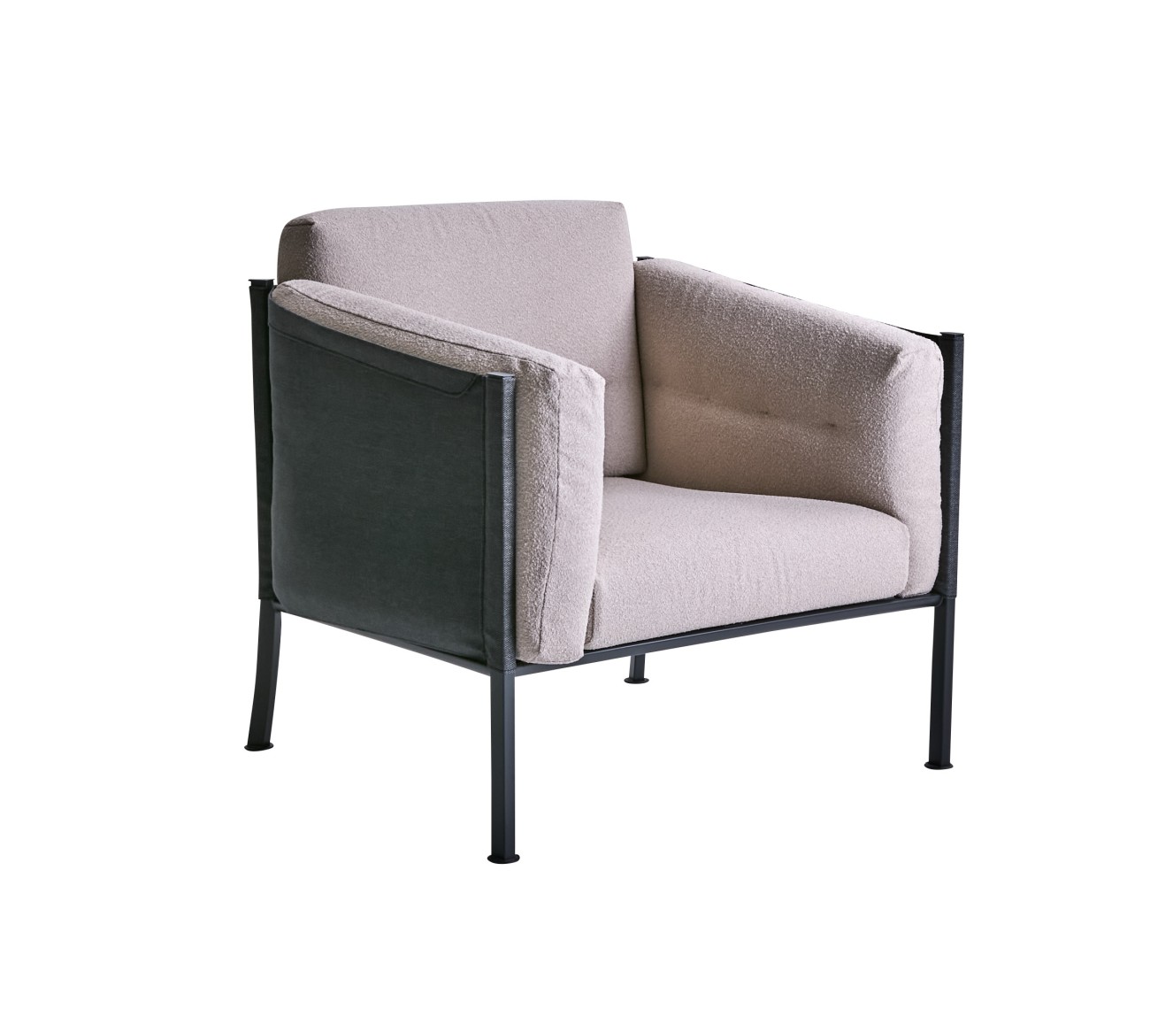 Gartensessel Delux mit Kissen, Schwarz Gartensessel Delux mit Kissen, Schwarz