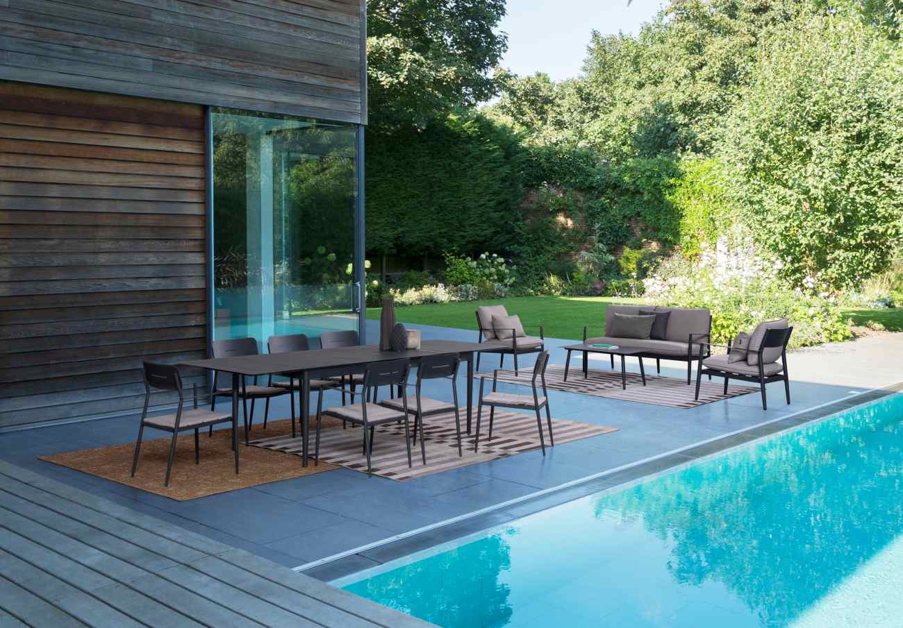 Gartenstuhl Nebula aus Aluminium, Anthrazit