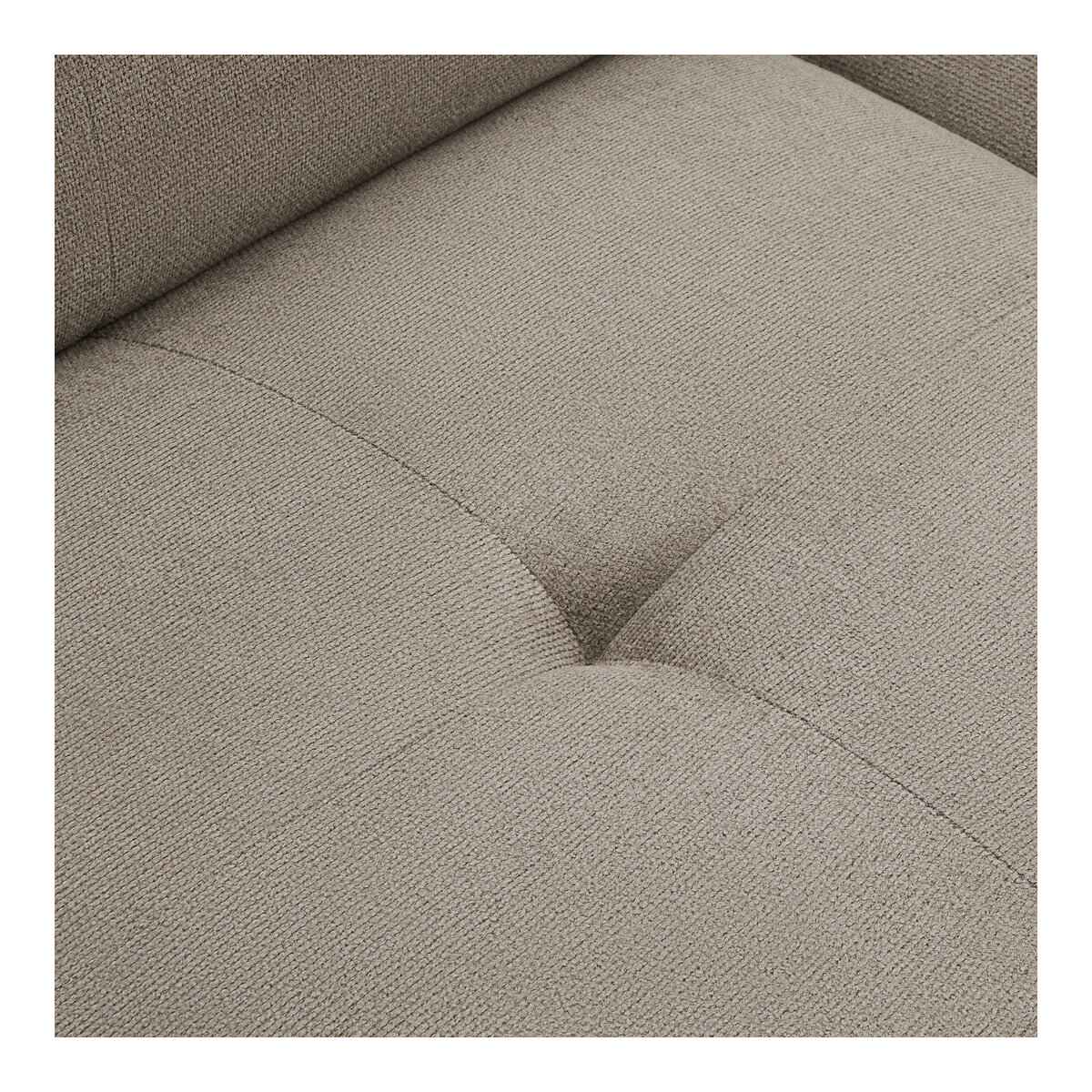 Ecksofa Sibet Links Taupe - mit OEKO-TEX Bezug & Kopfstütze