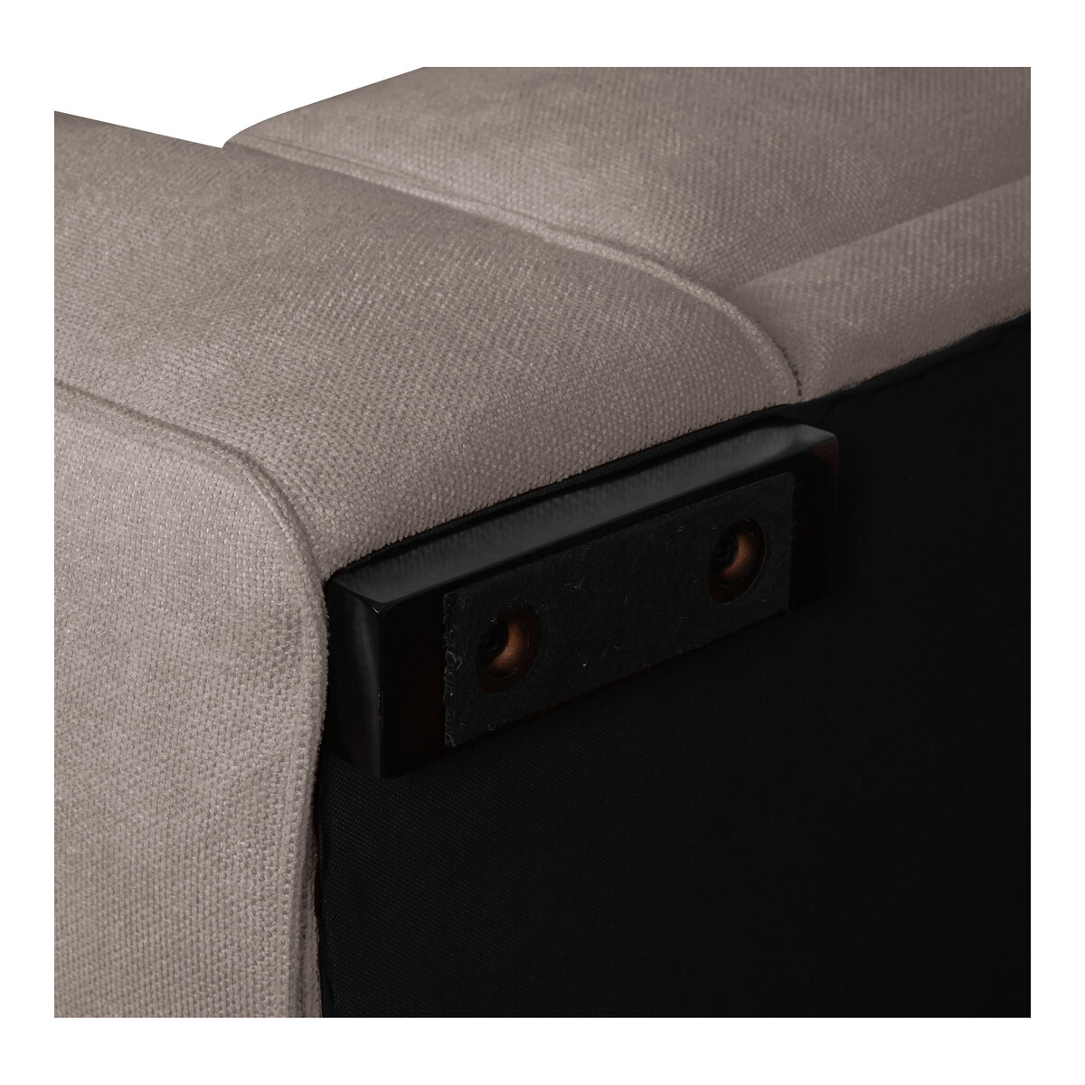 Ecksofa Fonora Taupe - Rechte Recamiere, Federkern & OEKO-TEX Stoff