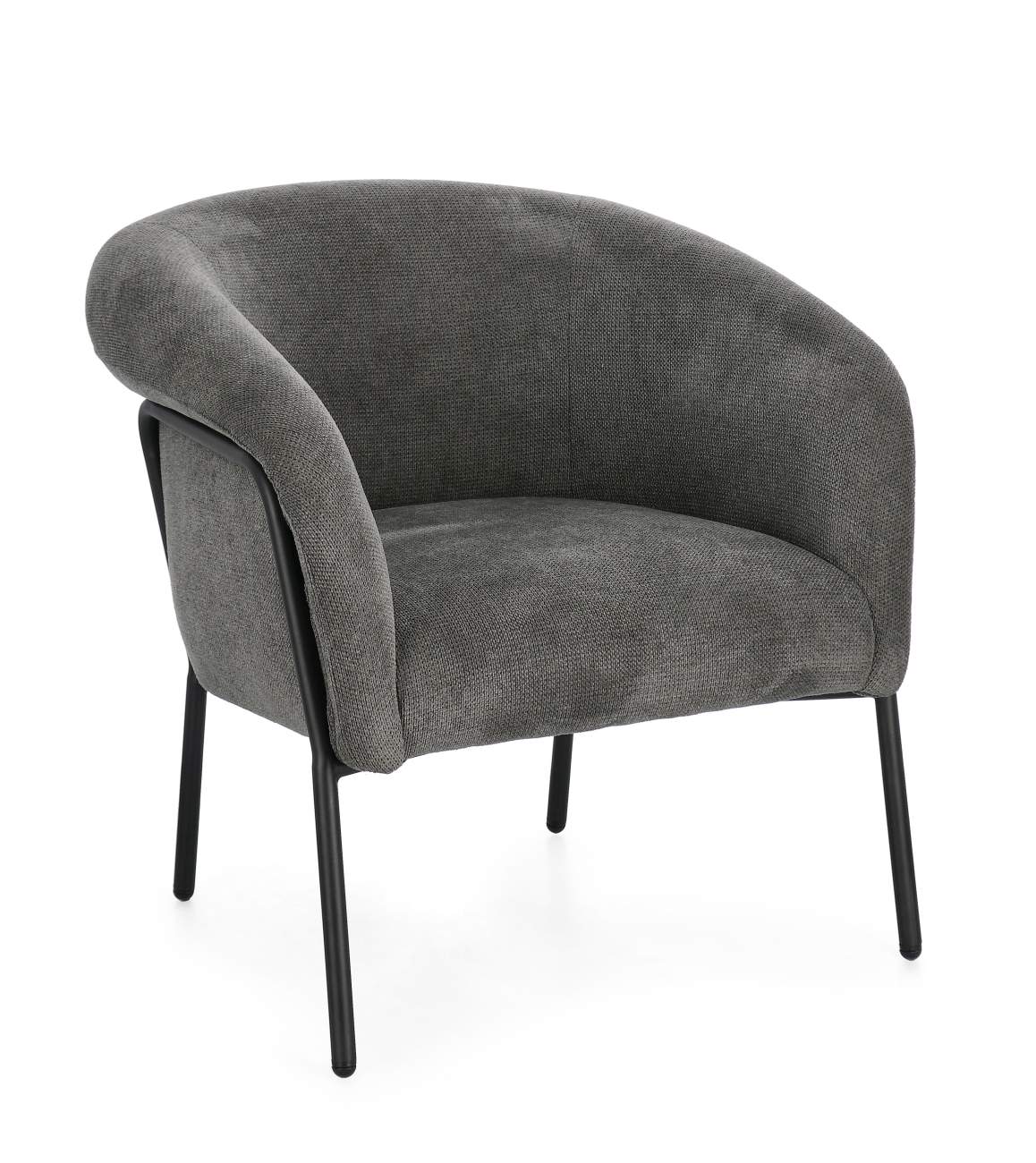 Sessel Camila aus Stoff, Dunkelgrau Sessel Camila aus Stoff, Dunkelgrau