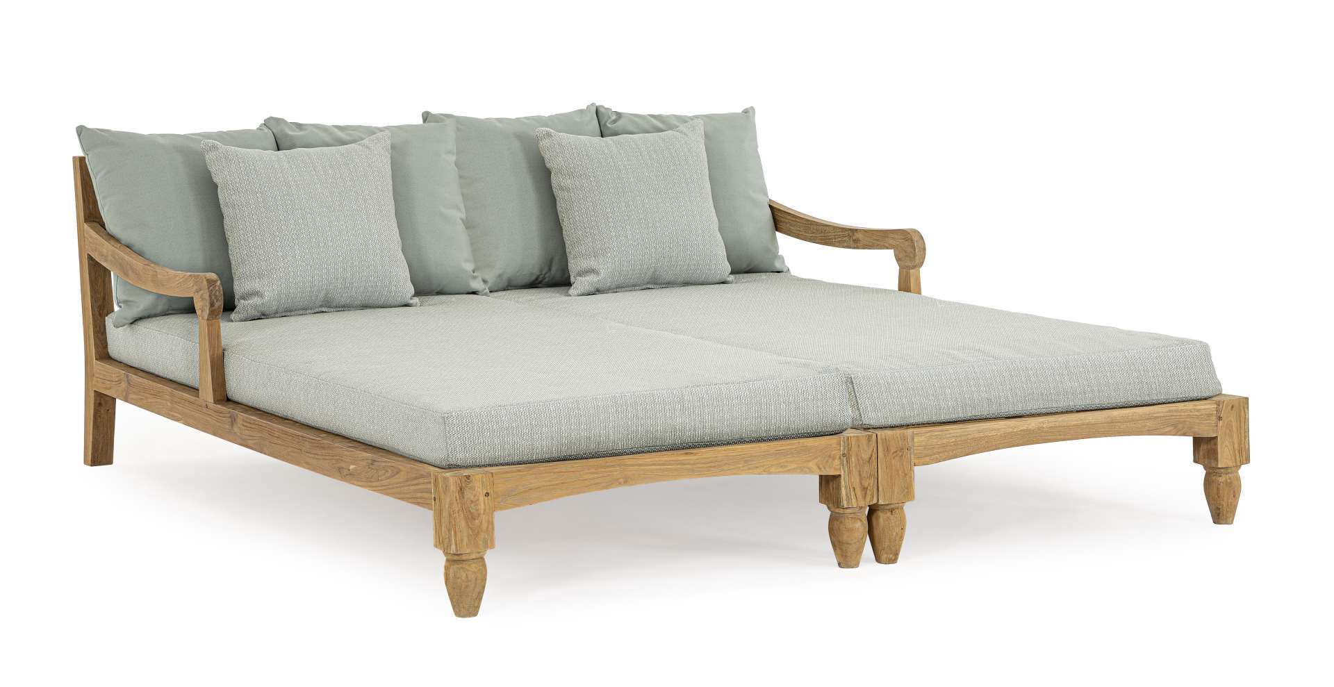 Daybed Bali aus Teakholz, Aqua Daybed Bali aus Teakholz, Aqua