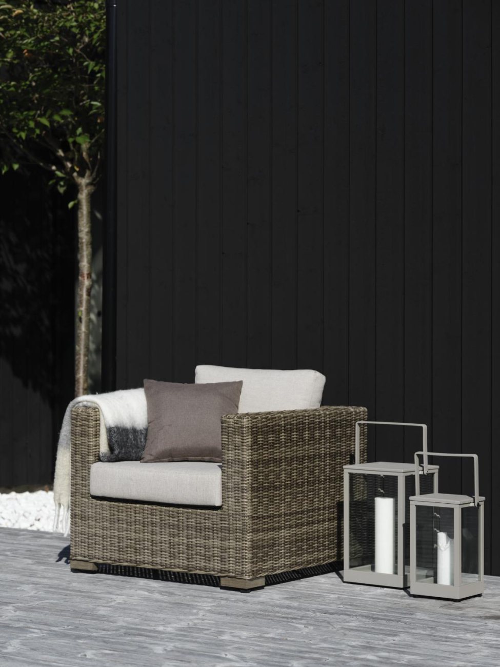 Windlicht Belfort aus Metall Big, Kaki