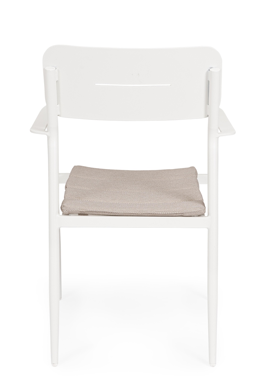 Gartenstuhl Nebula aus Aluminium, Weiß