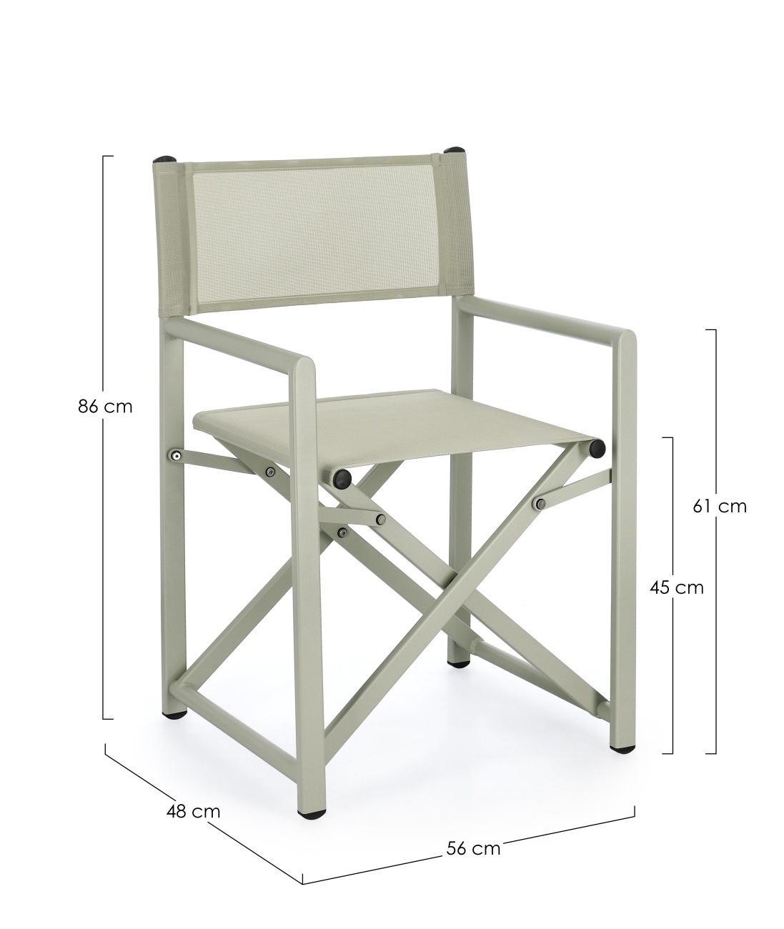 Regiestuhl Taylor aus Aluminium, Breeze