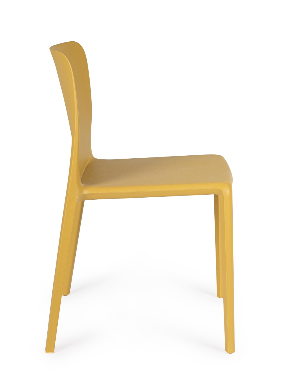 Stuhl Chloris 4er-Set aus Kunststoff, Ocker