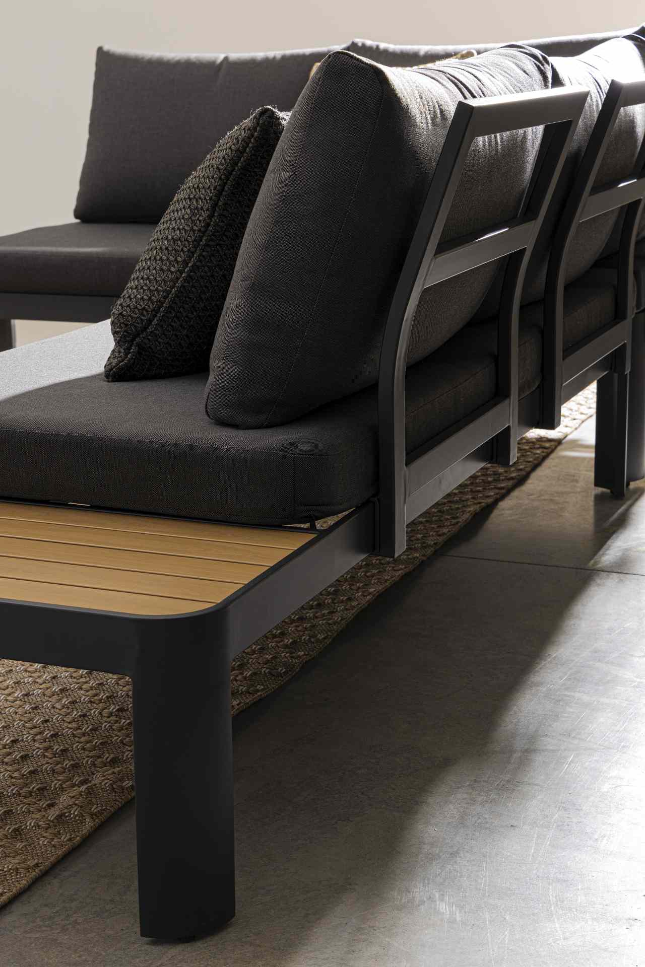 Gartenlounge Narelle aus Aluminium, Anthrazit