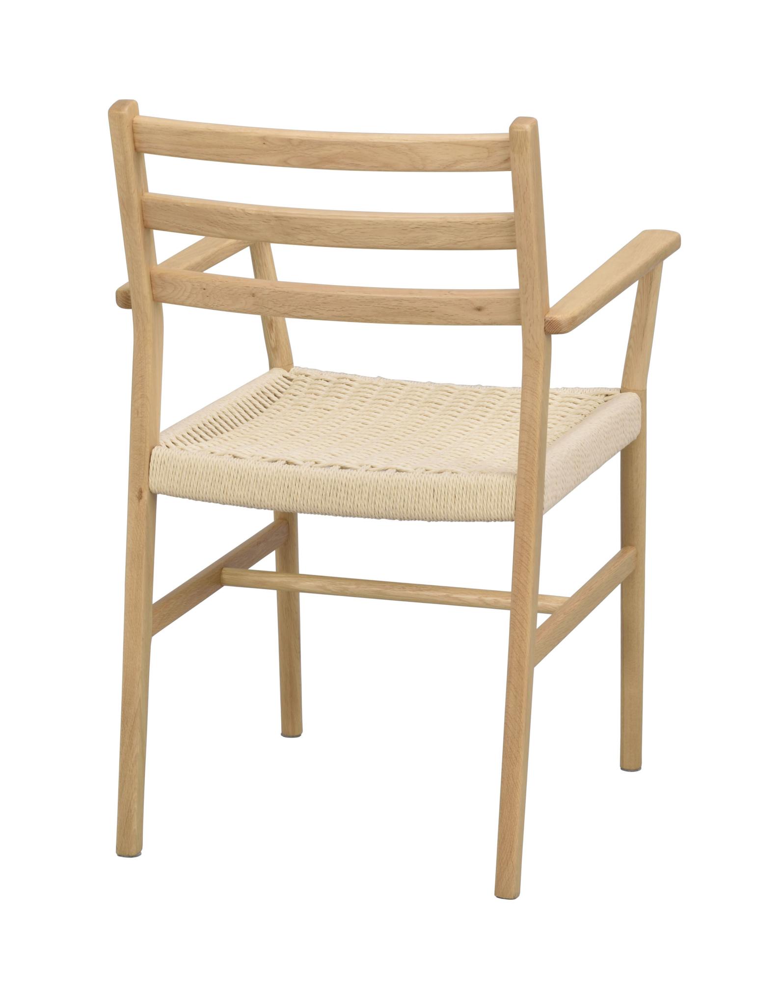 Edles Möbelstück: Stuhl Harlan mit Armlehne, Eiche Hell / Hellbeige für stilvolle Einrichtung.