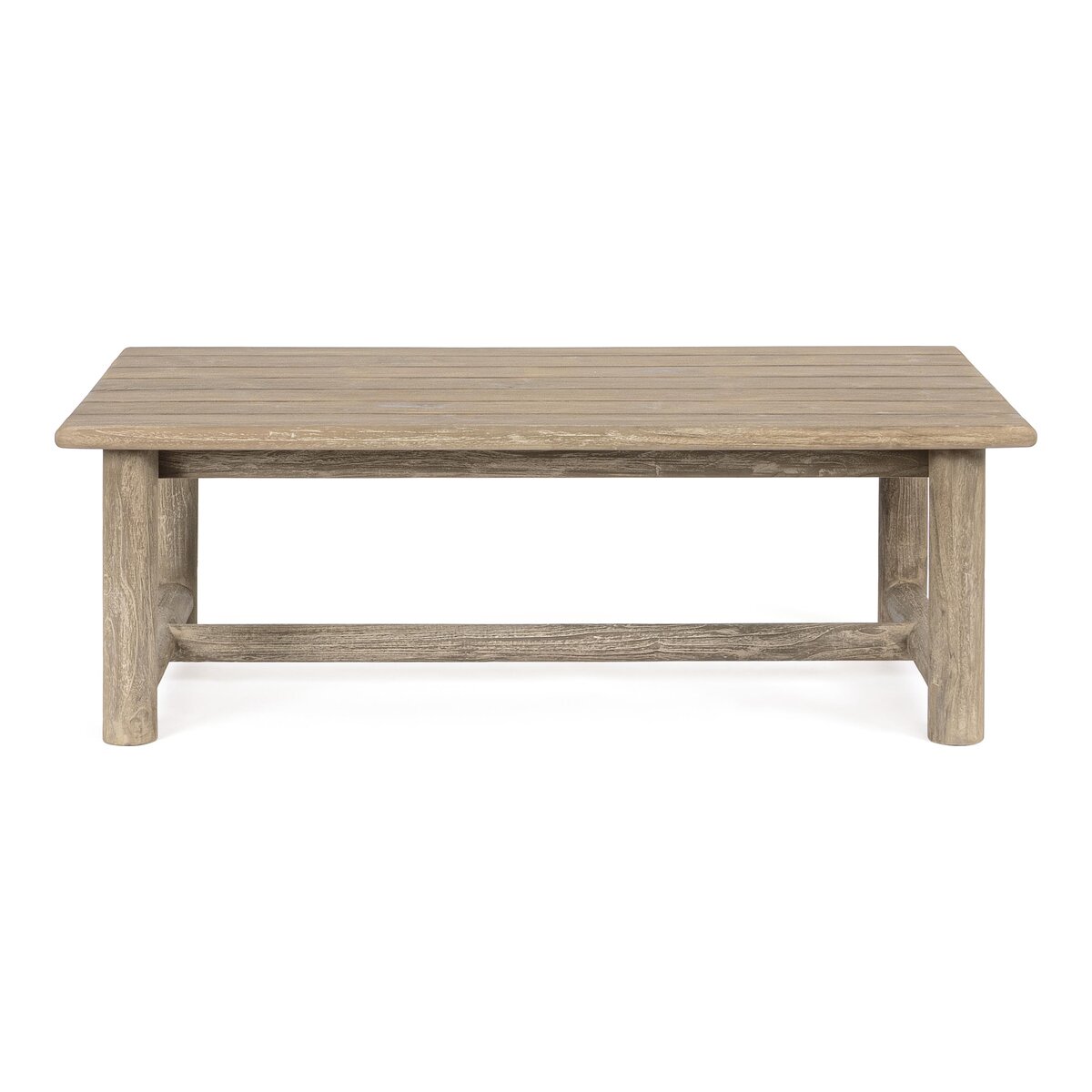 Gartencouchtisch Maynard - recyceltes Teakholz Naturbraun, 120 x 70 cm