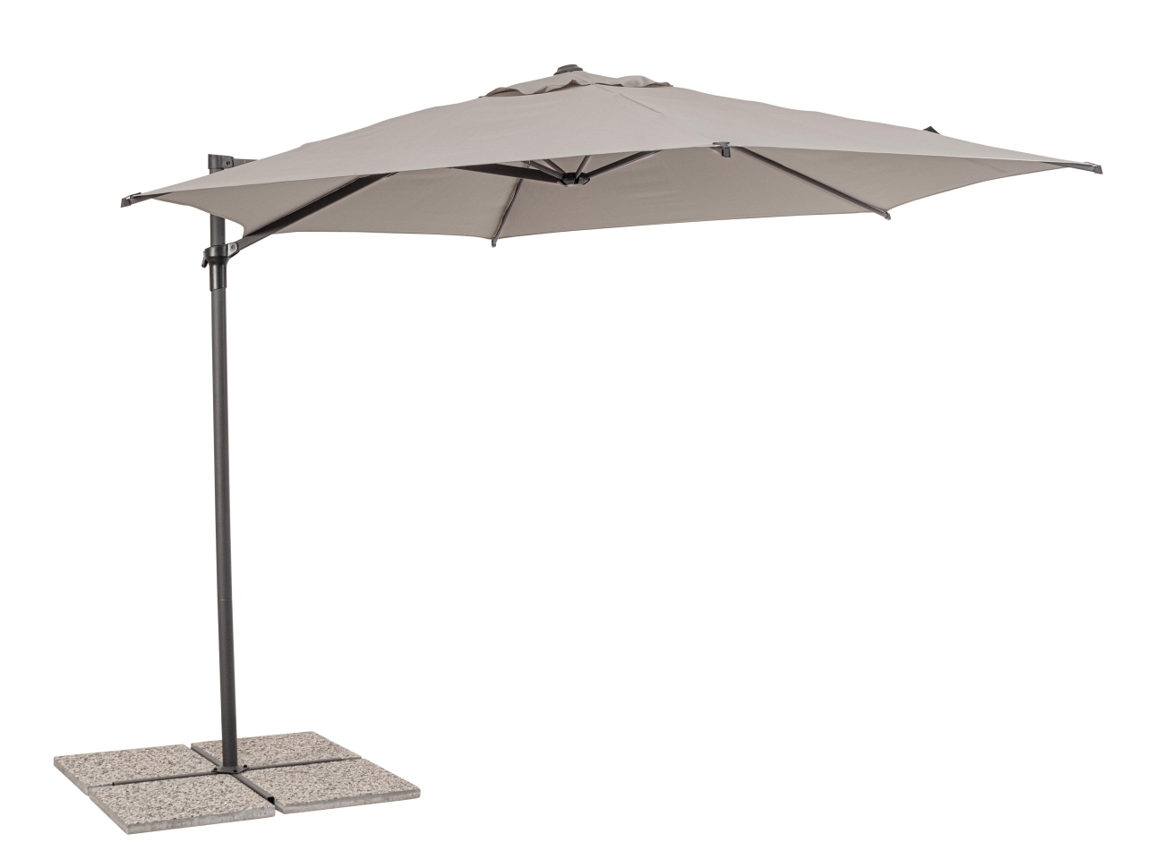 Sonnenschirm Rica aus Metall, Grau Sonnenschirm Rica aus Metall, Grau