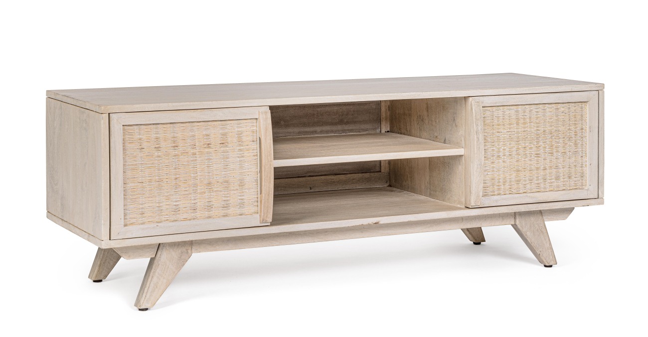 TV-Board Sahana aus Mangoholz, 128 cm TV-Board Sahana aus Mangoholz, 128 cm