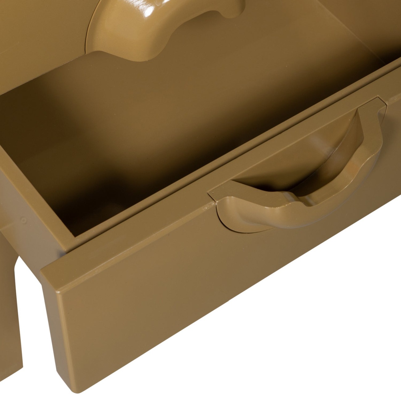 Nachttsich Merge aus Holz, Honiggelb