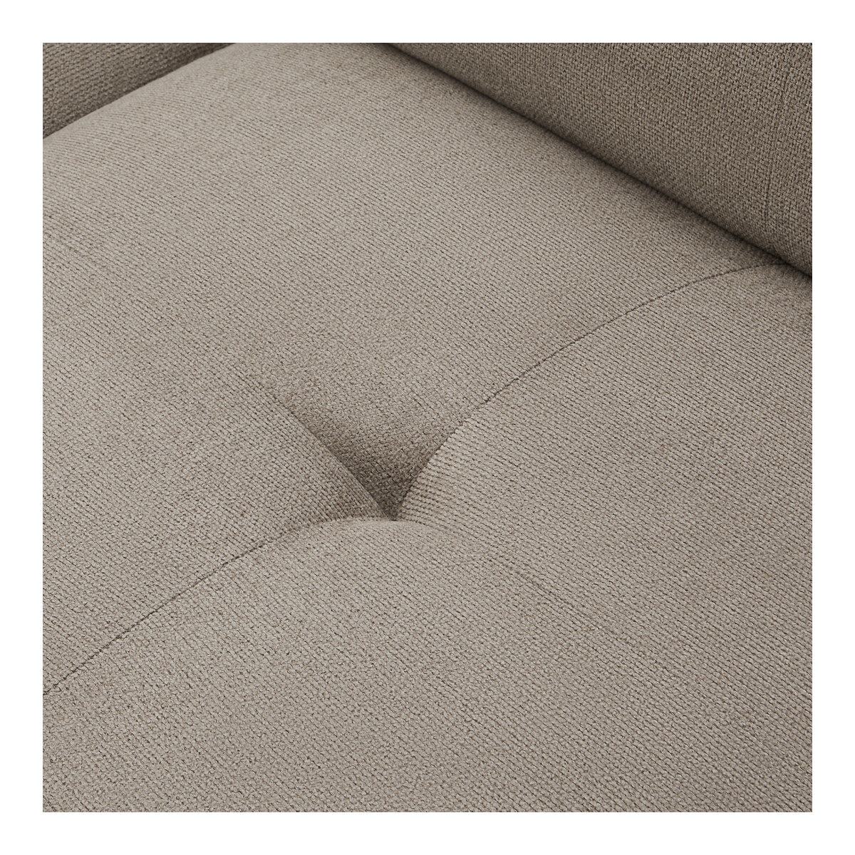 Ecksofa Sibet Rechts Taupe - mit OEKO-TEX Bezug & Kopfstütze