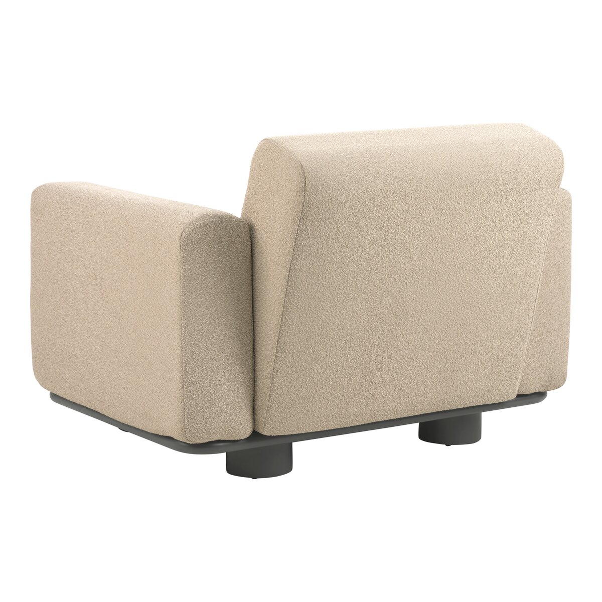 Gartensessel Bolster Anthrazit/Teddy Beige - aus Aluminium, wasserabweisende Kissen