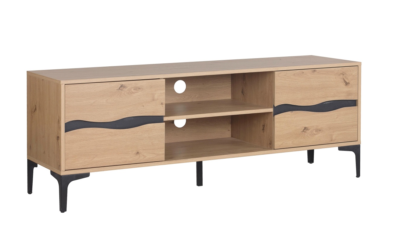 TV-Board Melys mit 2 Türen, 2 Fächer, 140 cm