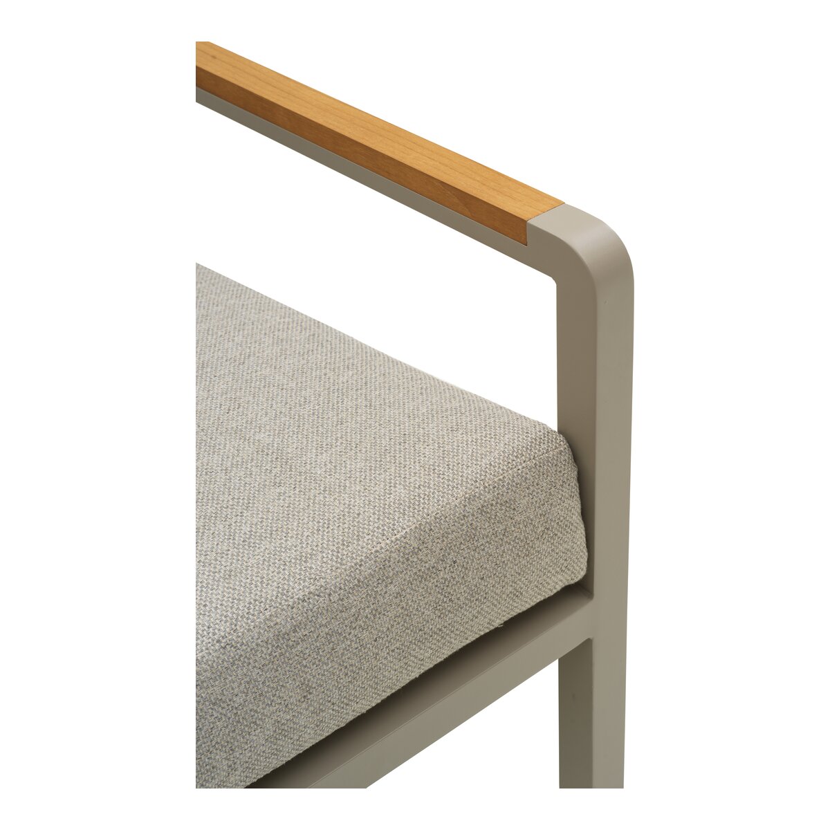 Garten-Sitzgruppe Nova, Khaki/Greige - Aluminium & wasserabweisender Stoff