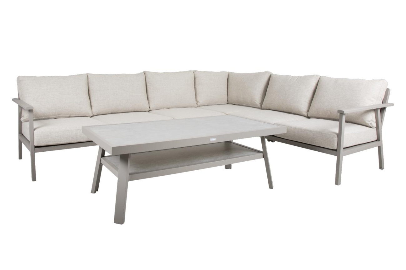 Gartencouchtisch Samvaro 140 cm, Kaki