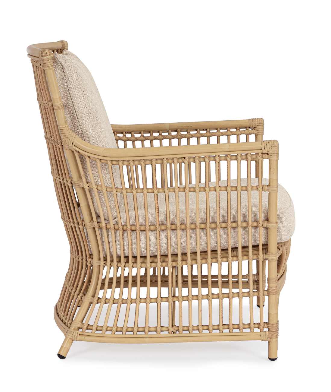 Gartensessel Adelma Ratten-Optik, Natur