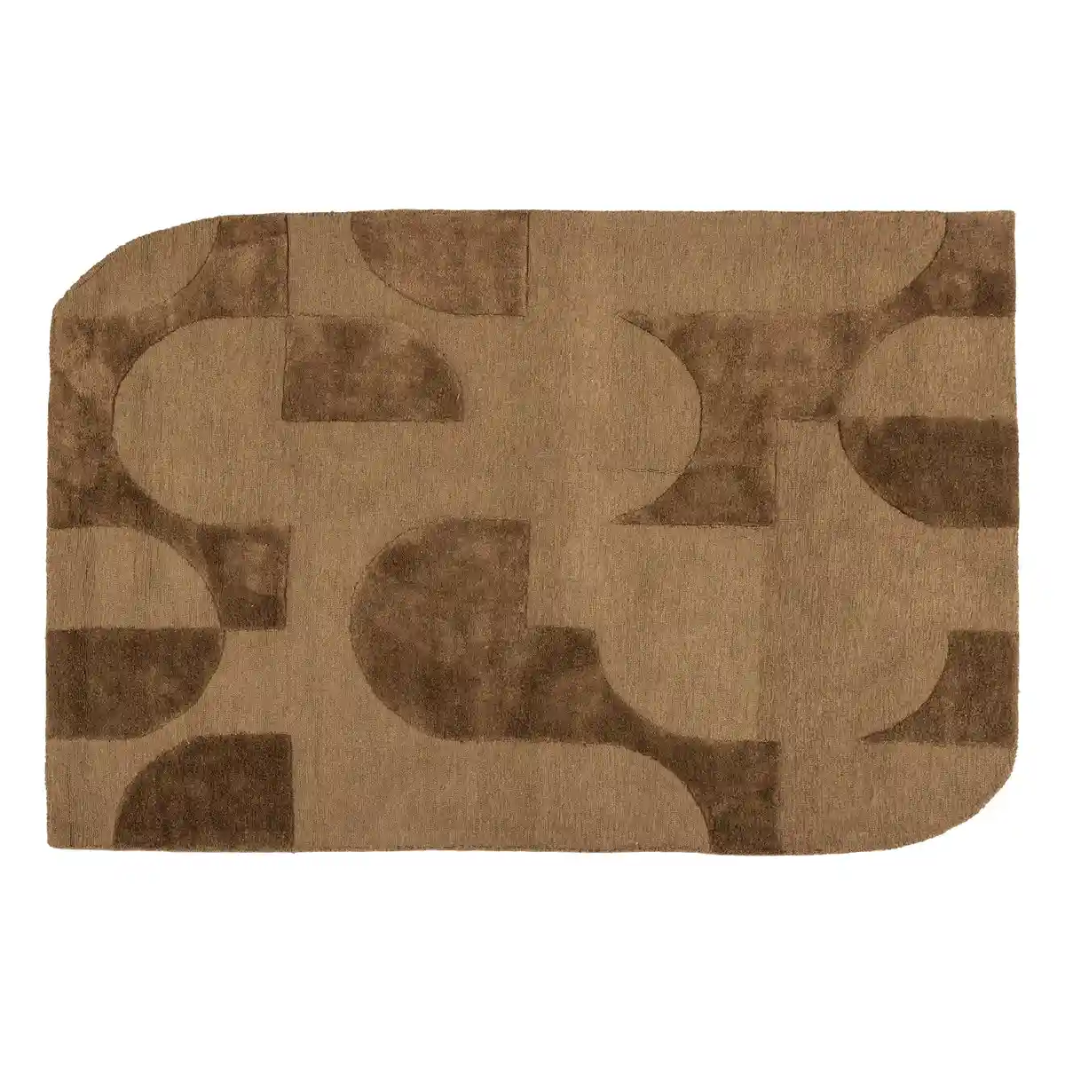 Teppich Livo - Viskose / Wolle Braun, 170 x 240 cm