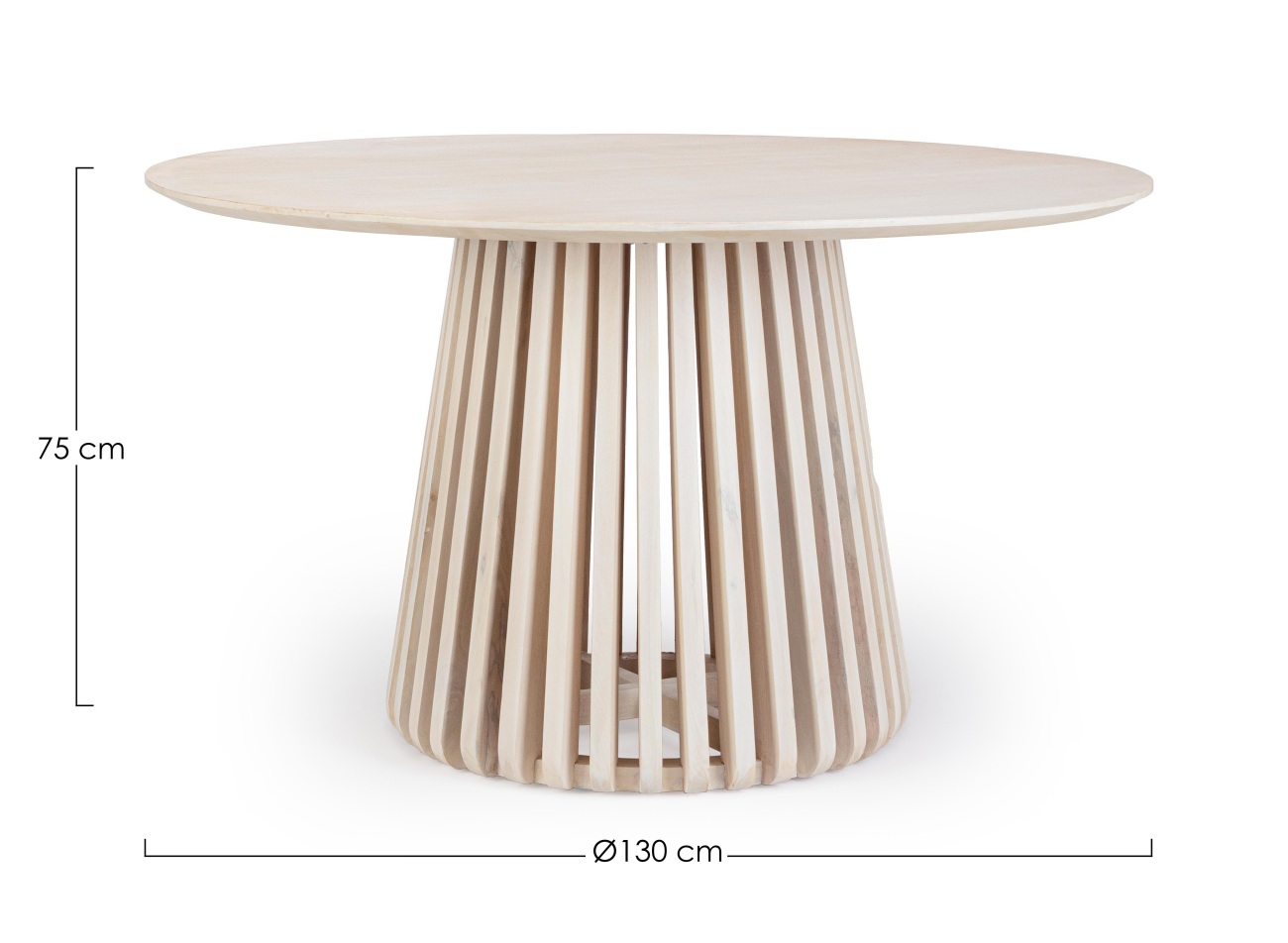 Esstisch Odion aus Mangoholz Ø 130 cm, Natur