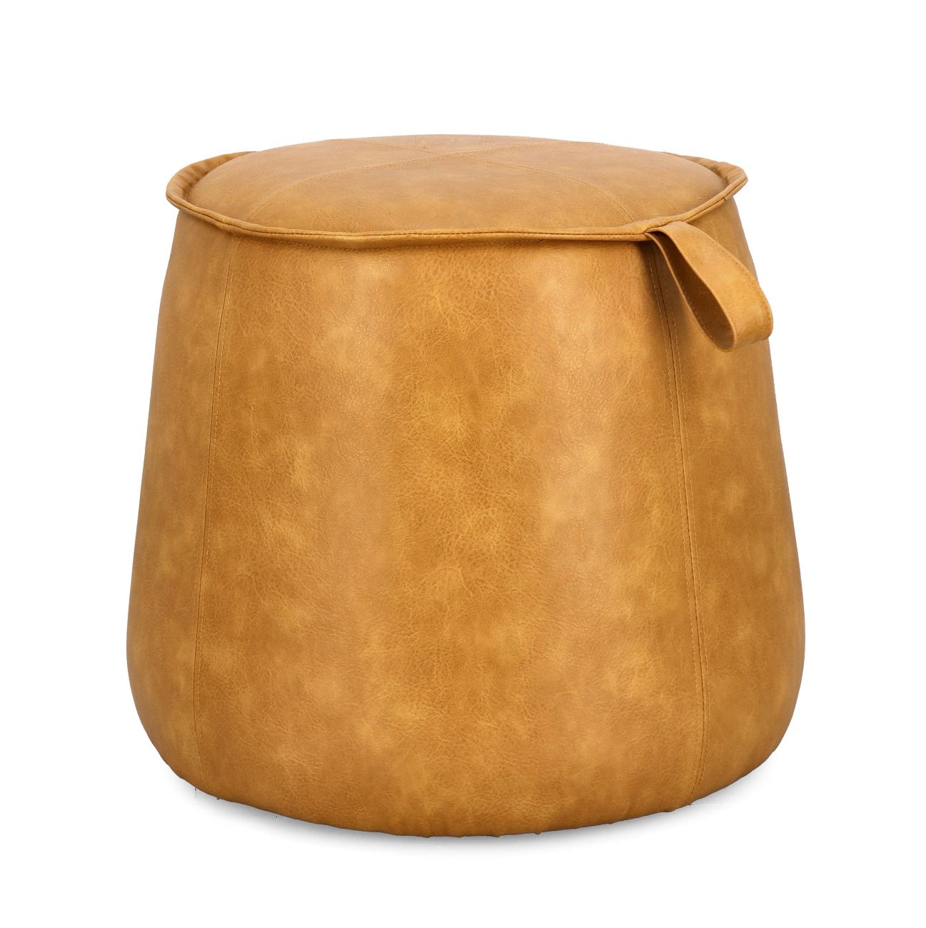 Pouf Rudina aus Kunstleder, Senf Pouf Rudina aus Kunstleder, Senf