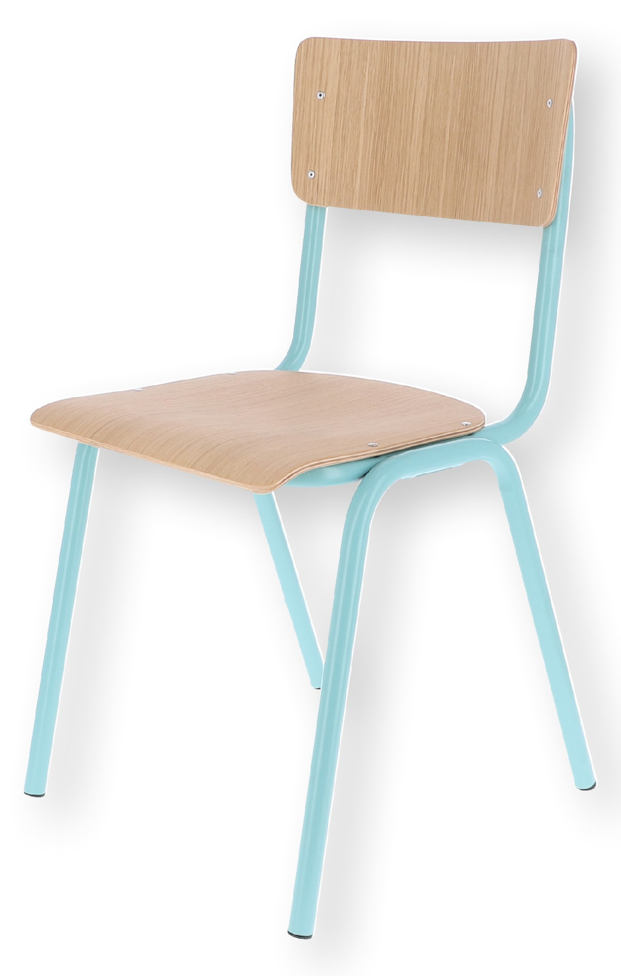 Stuhl Zero stapelbar Türkis Eiche Stuhl Zero, stapelbar, Türkis / Eiche