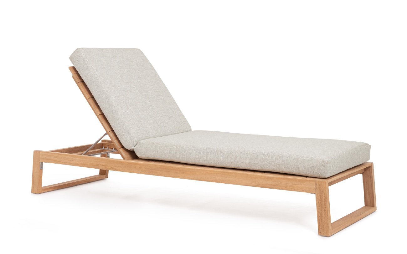 Gartenliege Jeremy aus Teakholz, Natur