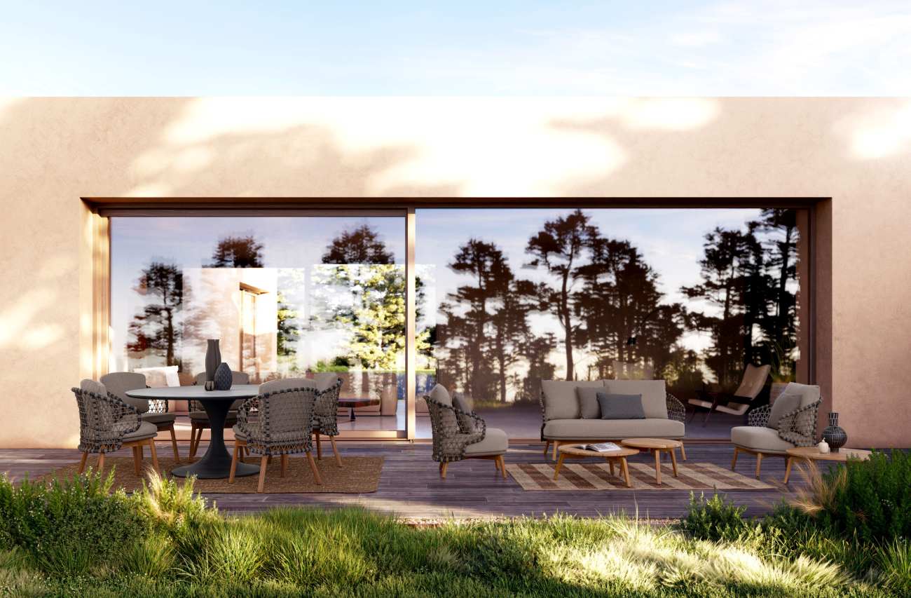 Gartensofa Eularia aus Teakholz