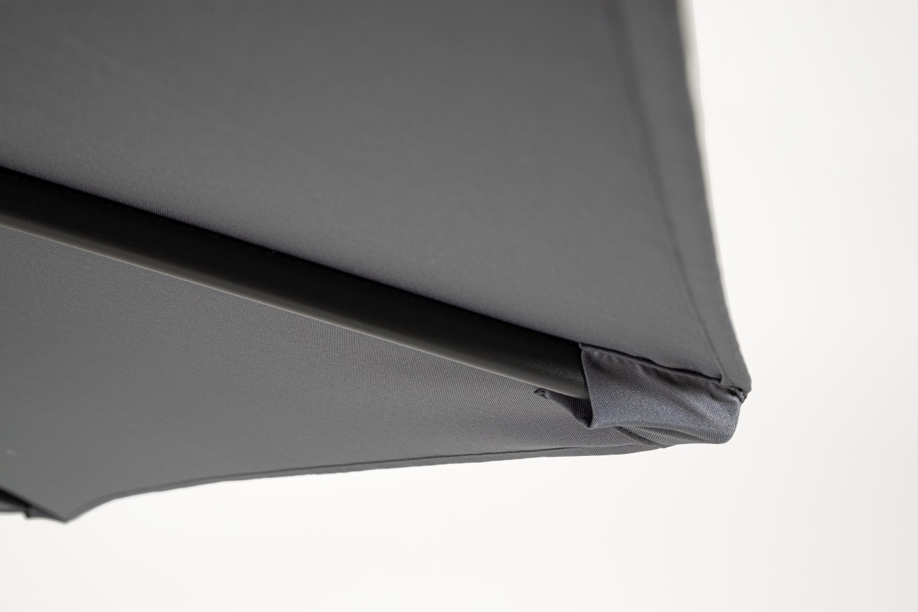 Sonnenschirm Kalife aus Metall Ø 300 cm, Dunkelgrau