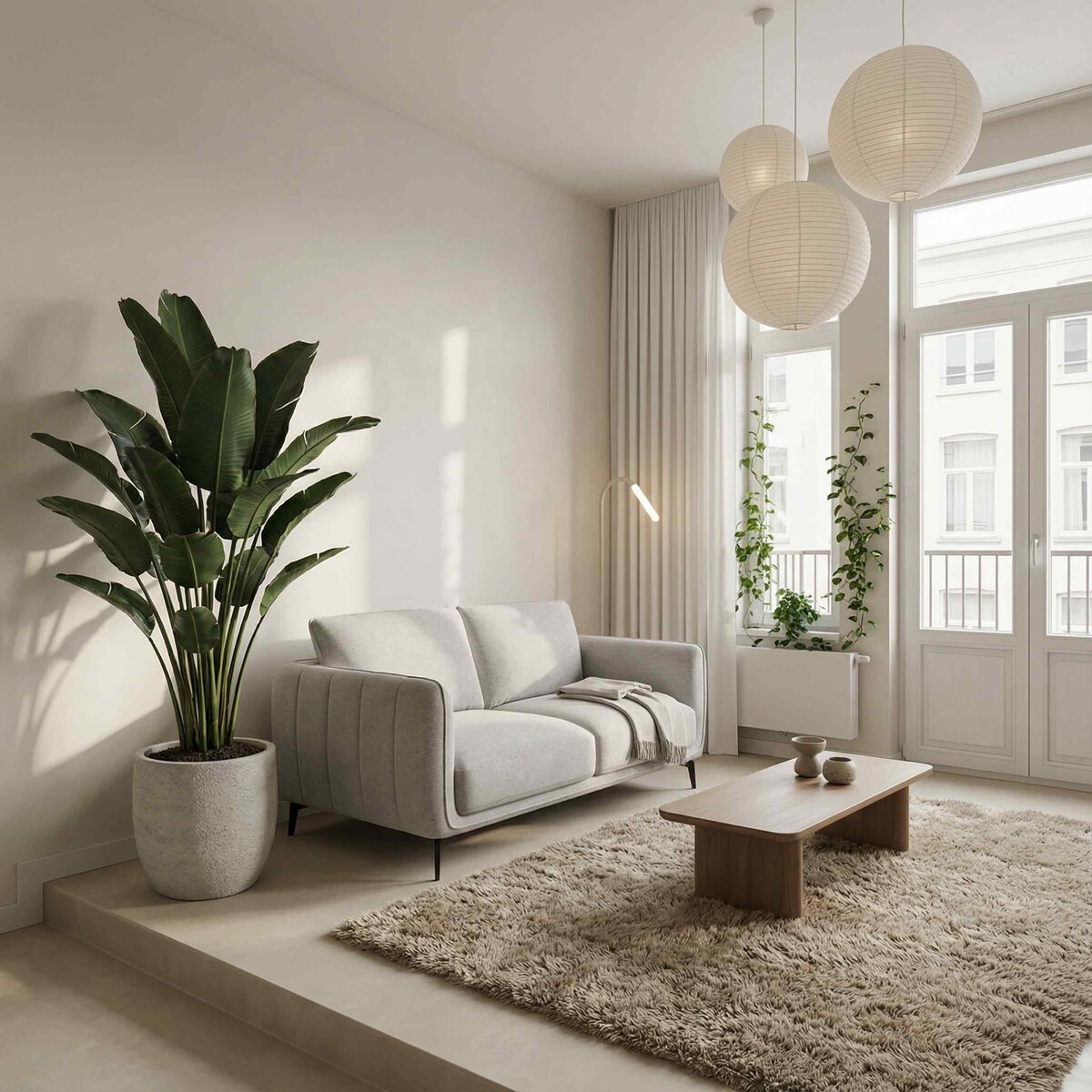 2-Sitzer Sofa Alenes Stoff Hellgrau - mit Taschenfederkern & weicher Polsterung
