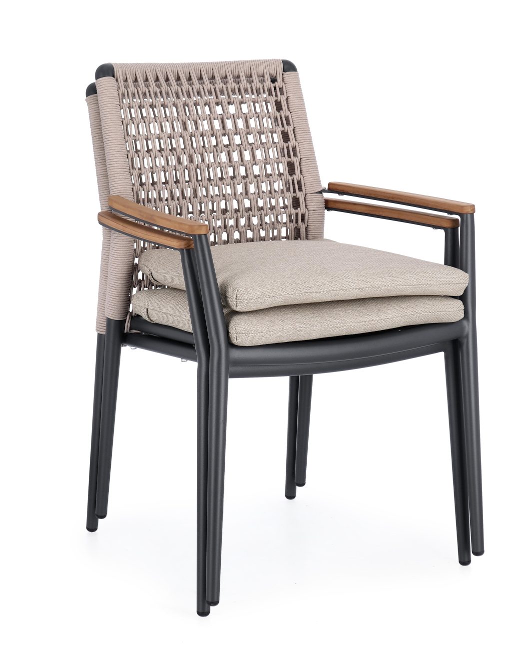 Gartenstuhl Maddox aus Aluminium, Anthrazit