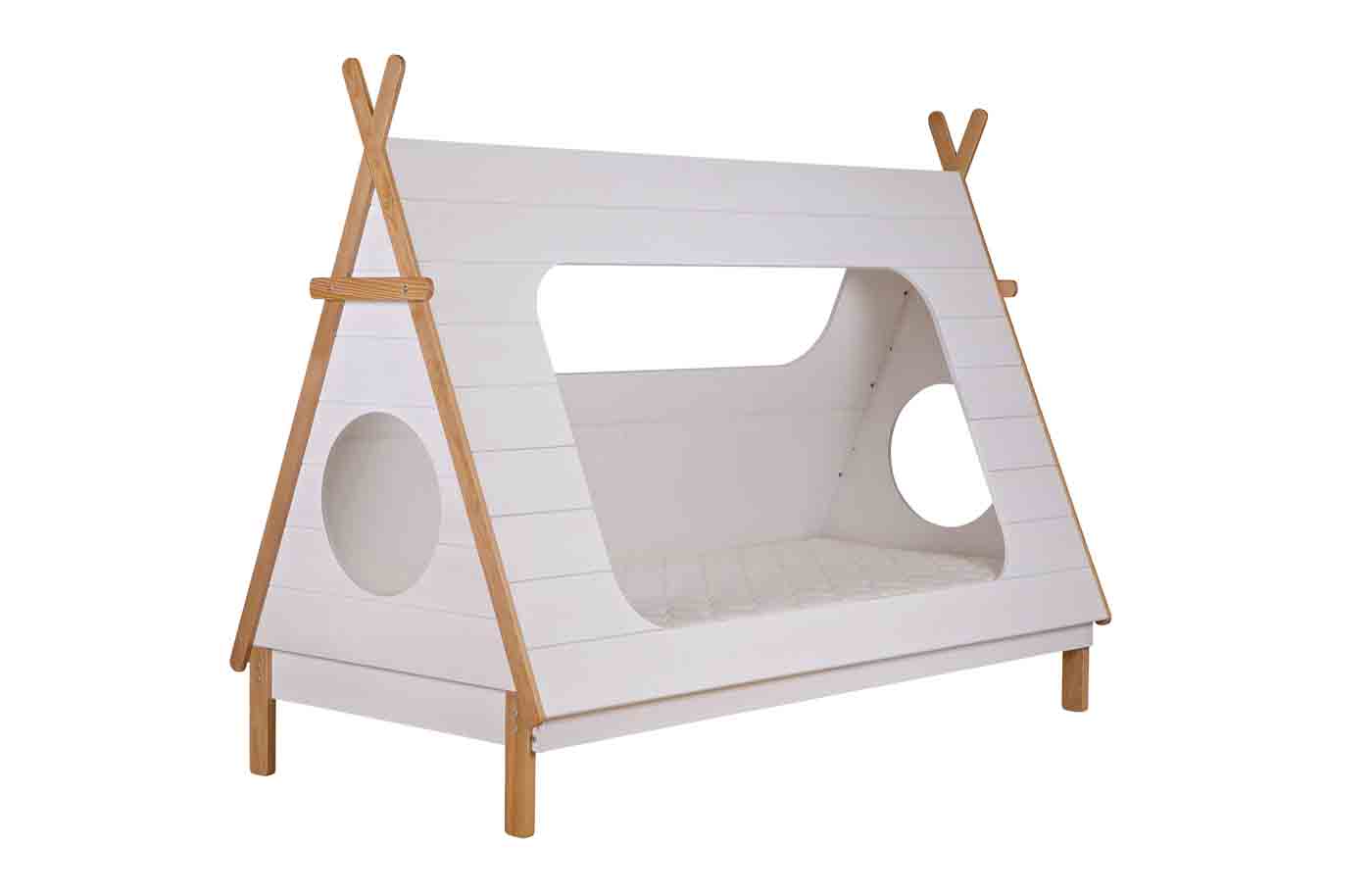 Kinderbett Tipi mit Dach zum verstecken inkl. Lattenrost 200x90cm. Süße Träume für die Kleinen