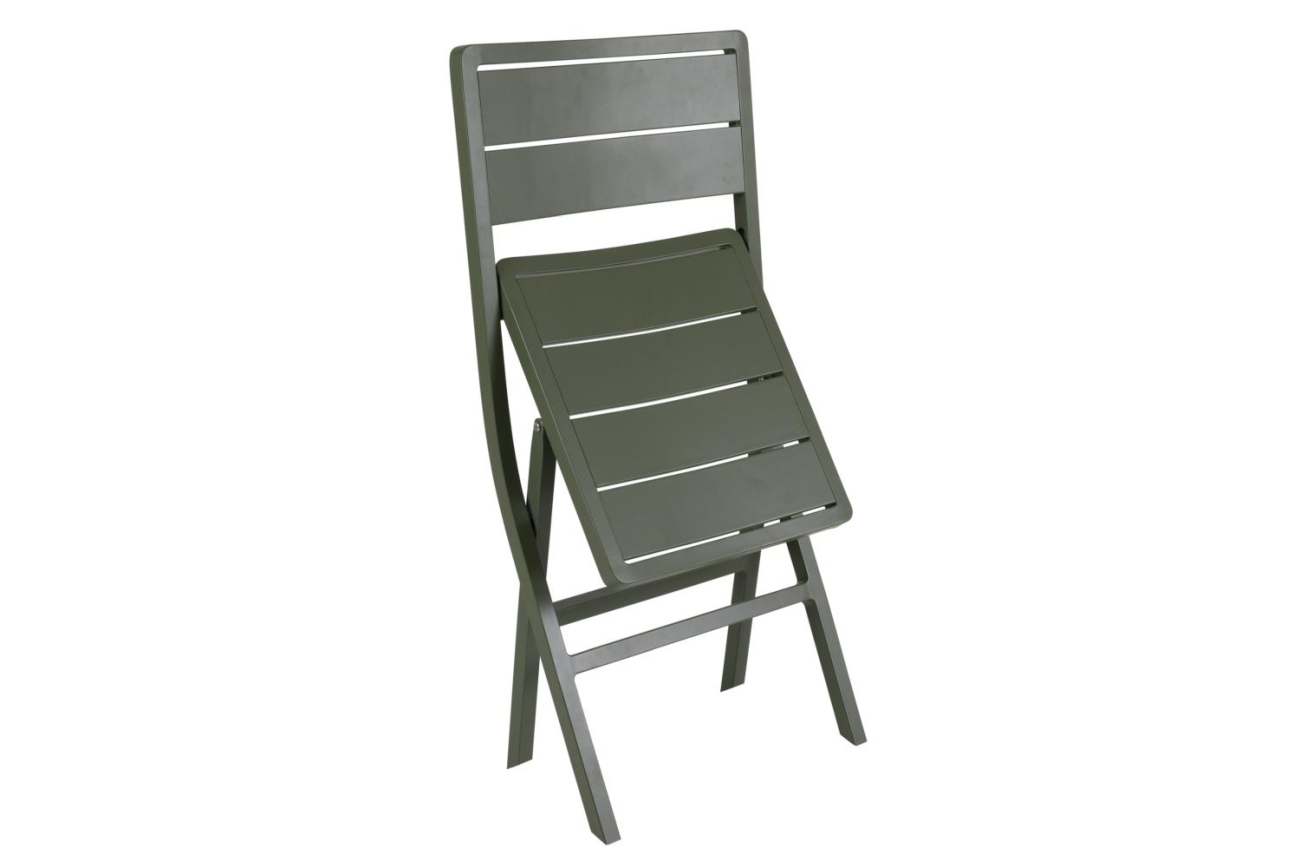 Der Gartenstuhl Wilkie überzeugt mit seinem modernen Design. Gefertigt wurde er aus Metall, welches einen grünen Farbton besitzt. Das Gestell ist aus Metall und hat eine grüne Farbe. Die Sitzhöhe des Stuhls beträgt 44 cm.