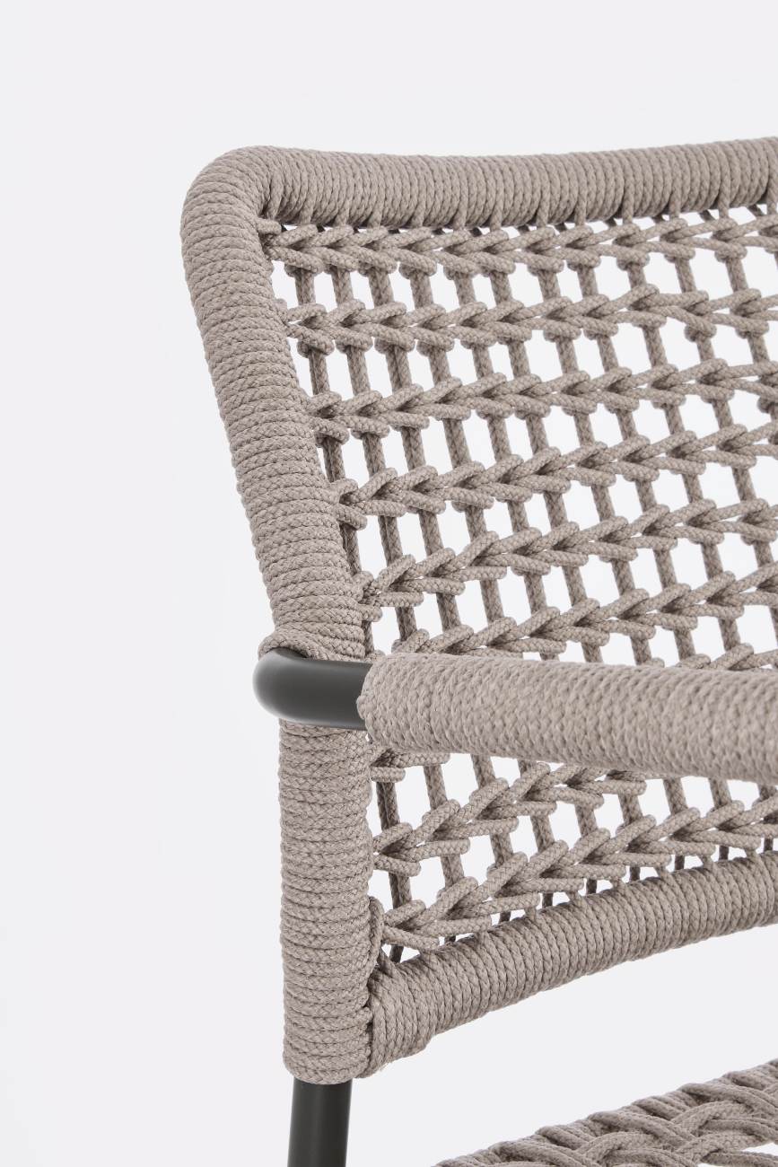 Gartenstuhl Rajada aus Aluminium, Taupe / Anthrazit