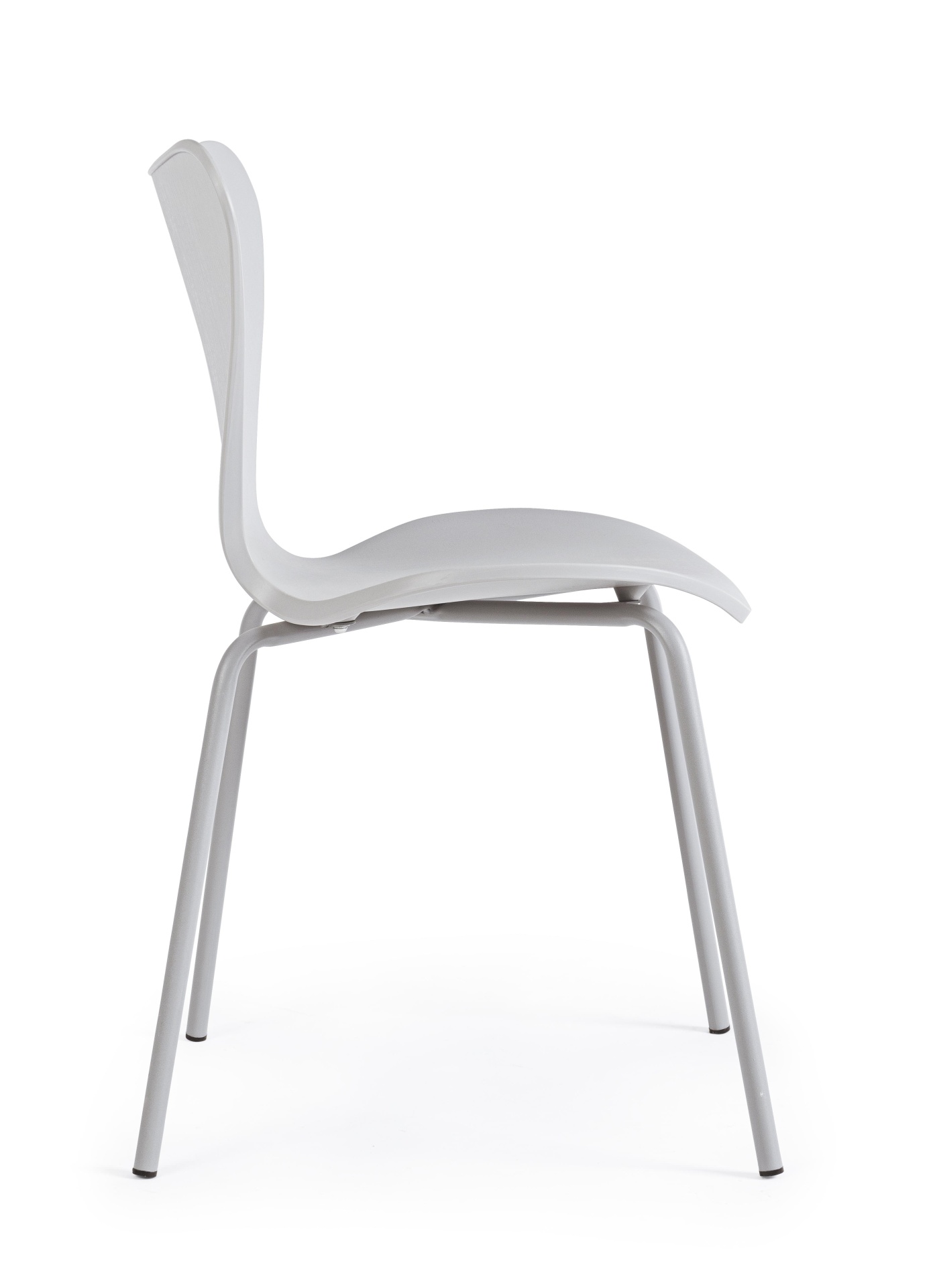 Der Stuhl Tessa überzeugt mit seinem modernem Design. Gefertigt wurde der Stuhl aus Kunststoff, welcher einen hellgrauen Farbton besitzt. Das Gestell ist aus Metall und ist in einer hellgrauen Farbe. Die Sitzhöhe beträgt 45 cm.